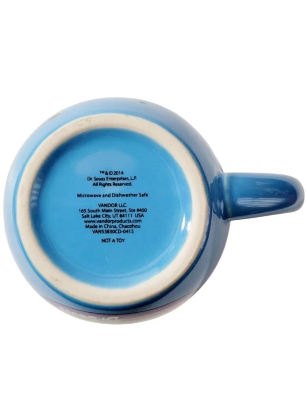 Vandor Dr. Seuss Oh The Places  Blue Oval Ceramic Mug